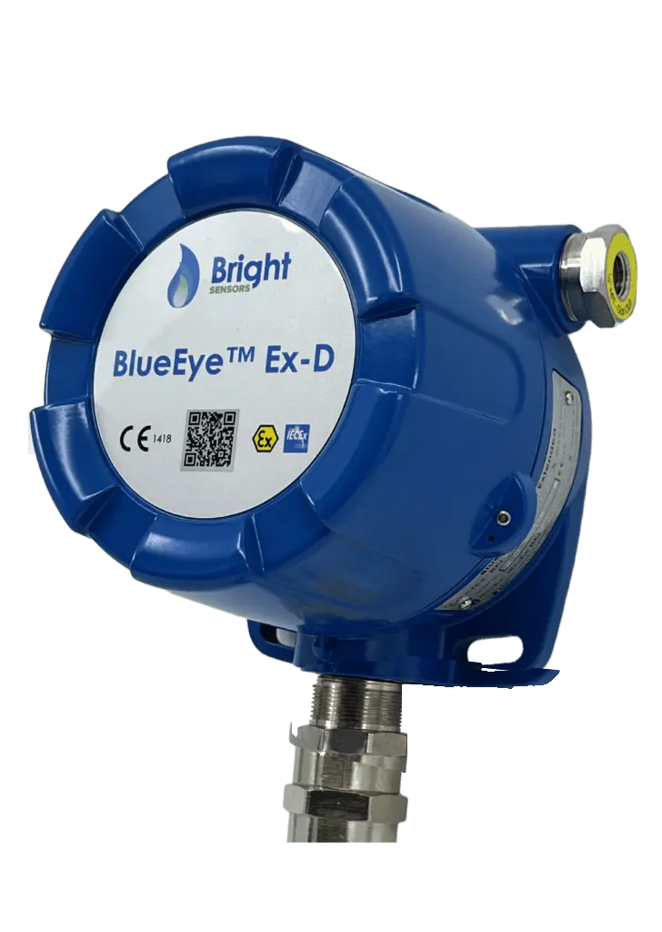 Stationärer explosionsgeschützter Gasqualitätsanalysator BlueEye Ex-D von Bright Sensors